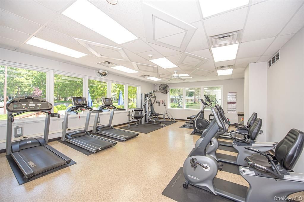 Fitness Equipment, Gym, Interior, Recessed Lighting