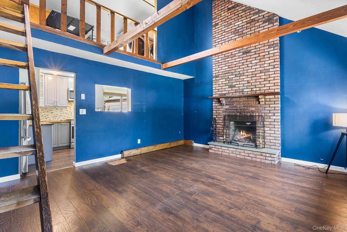 Empty room, Fireplace, Interior, Wood Texture Flooring