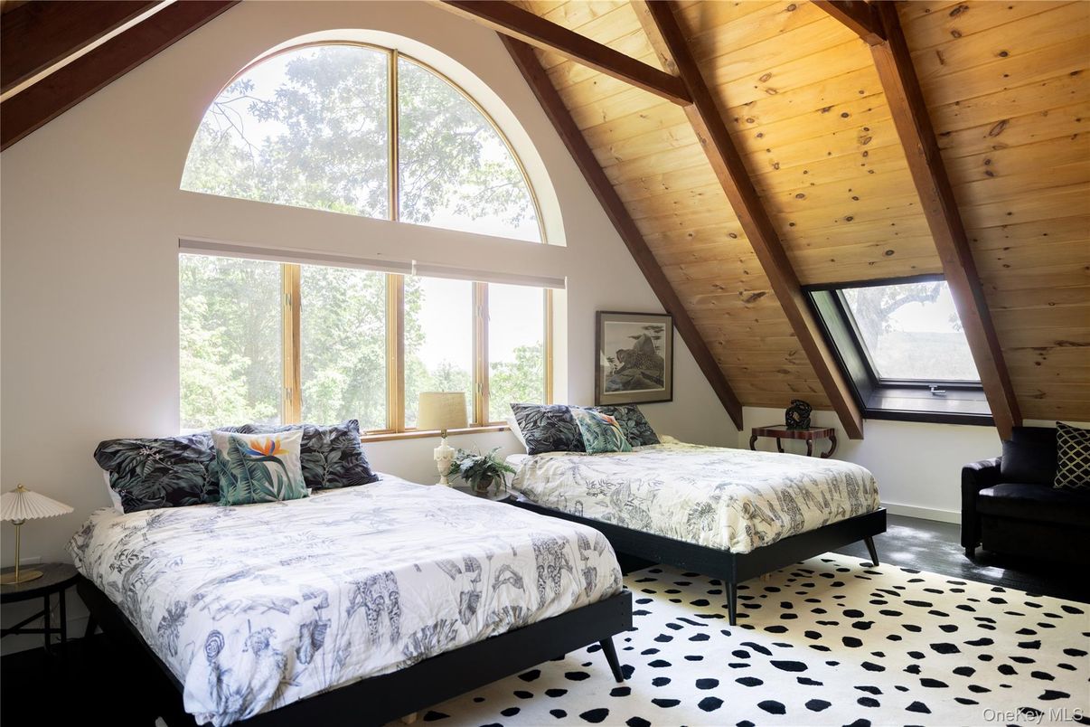 Bedroom, Interior, Wooden Beams, Wooden Ceilings, Wood Texture Flooring