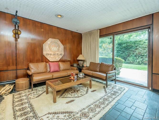 Interior, Living room, Recessed Lighting, Wooden Walls