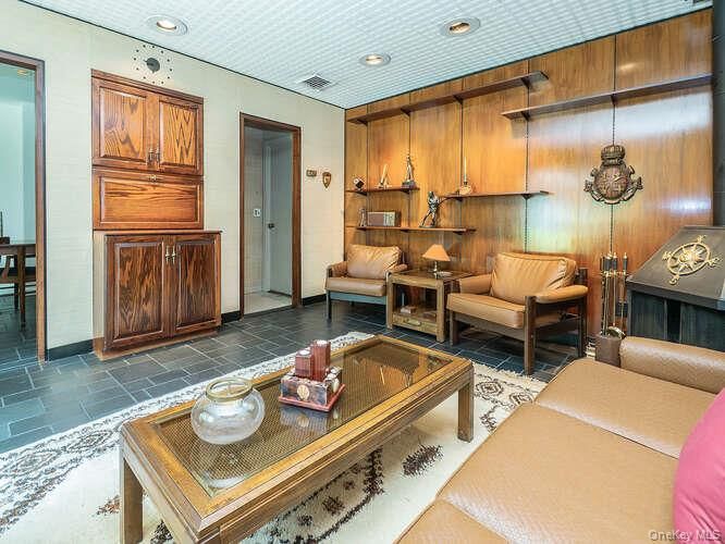 Interior, Living room, Recessed Lighting, Wooden Walls