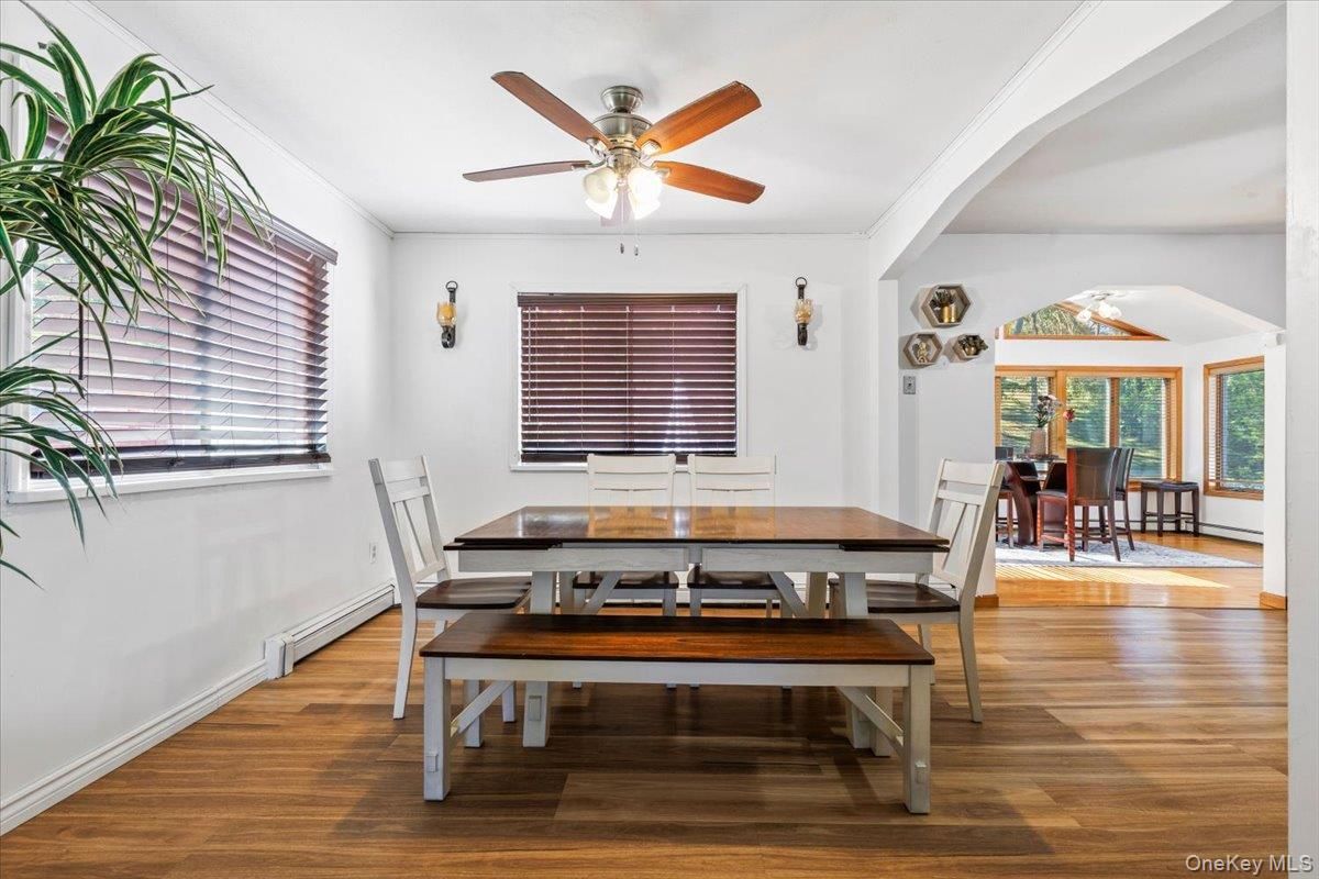 Dining room, Interior, Wood Texture Flooring