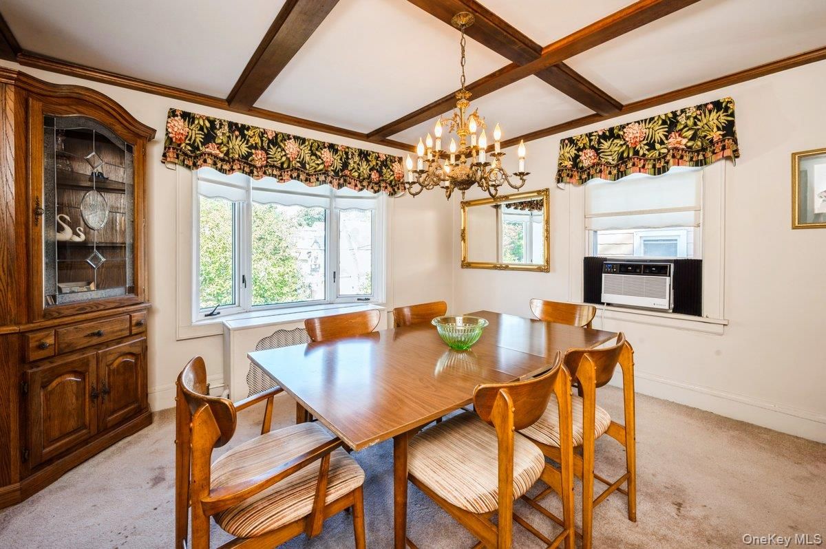 Chandelier, Dining room, Interior, Wooden Beams