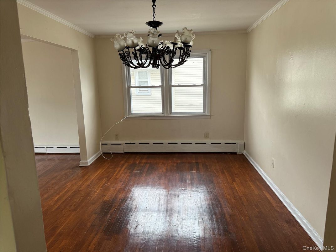 Chandelier, Empty room, Interior, Wood Texture Flooring
