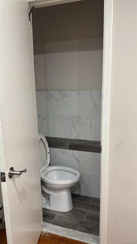 Bathroom, Interior, Marble Walls, Wood Texture Flooring