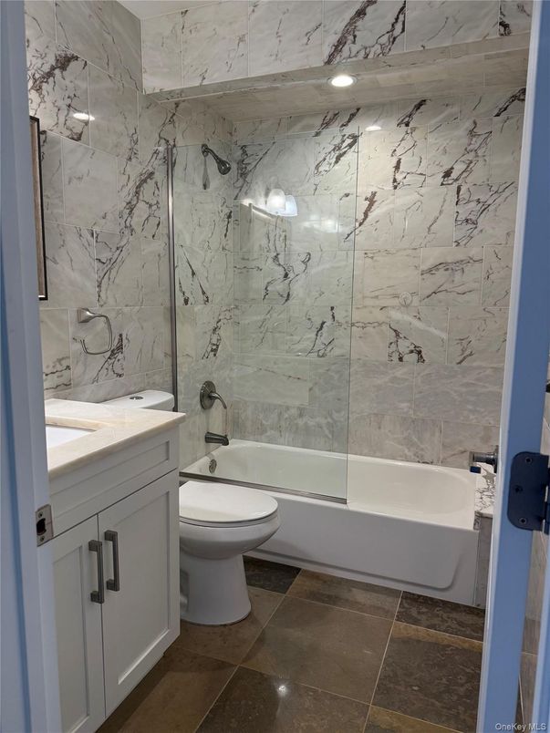 Bathroom, Glass Shower, Interior, Marble Walls