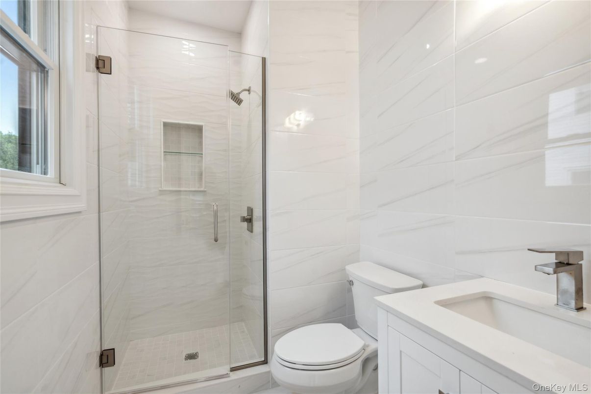 Bathroom, Glass Shower, Interior, Marble Walls