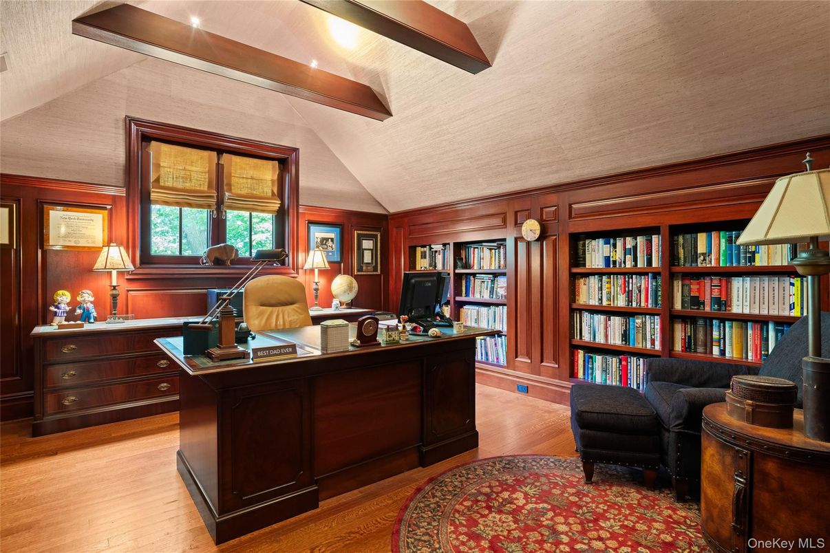 Home Office, Interior, Wooden Beams, Wood Texture Flooring