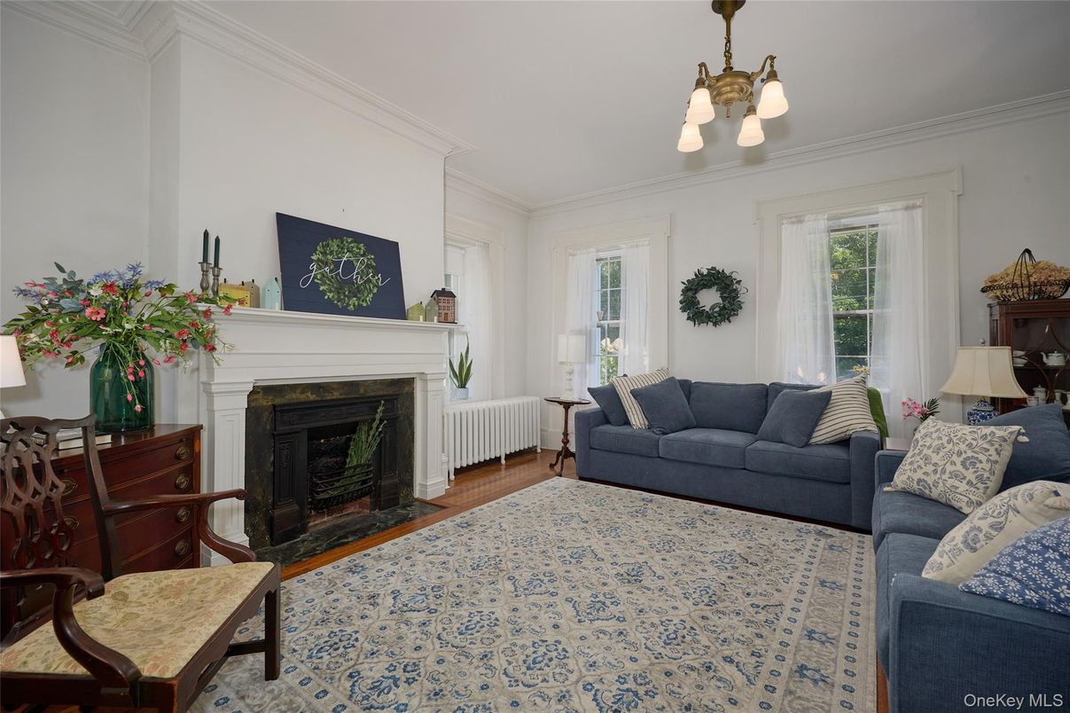 Chandelier, Fireplace, Interior, Living room, Wood Texture Flooring