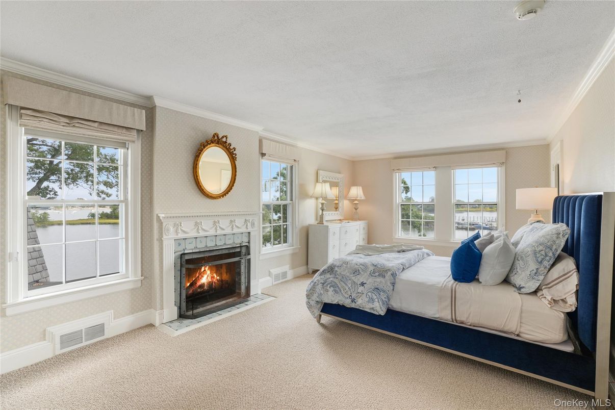 Bedroom, Fireplace, Interior