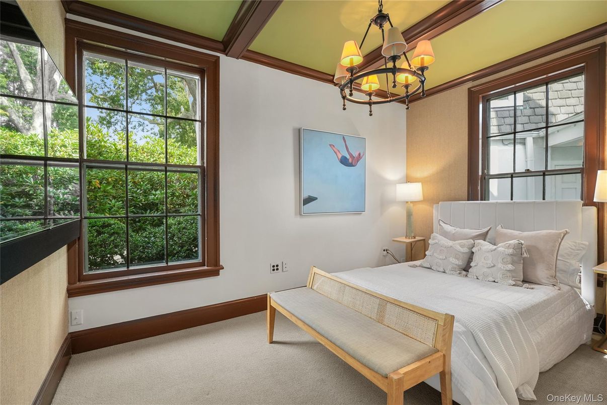 Bedroom, Chandelier, Interior