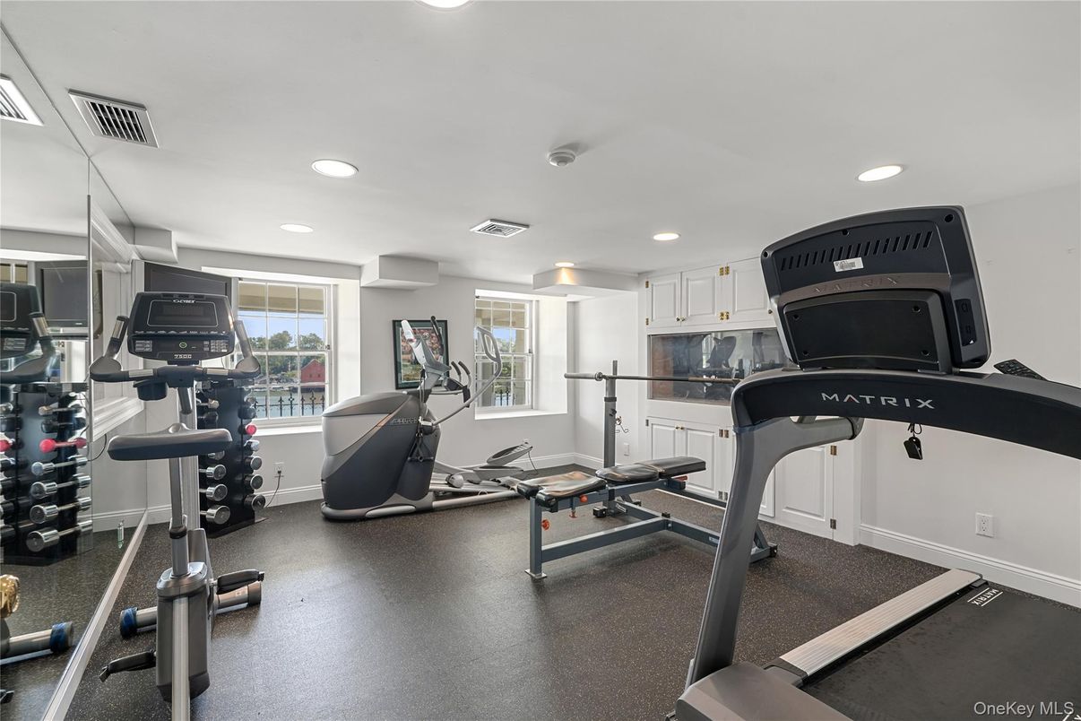 Fitness Equipment, Gym, Interior, Recessed Lighting