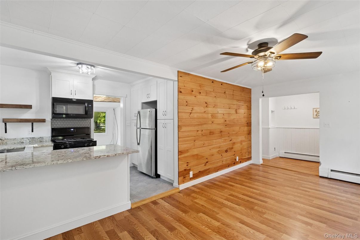 Interior, Kitchen, Wood Texture Flooring, Wooden Walls