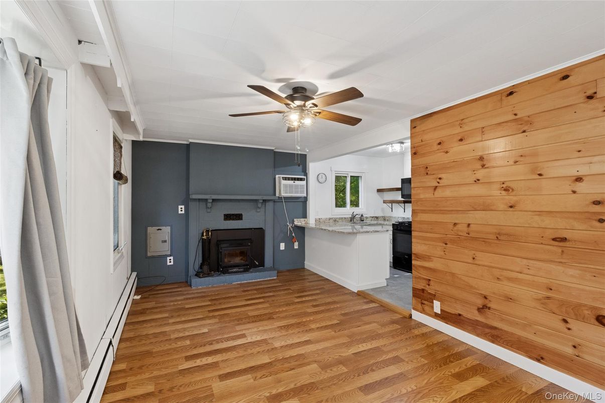 Fireplace, Interior, Wood Texture Flooring, Wooden Walls