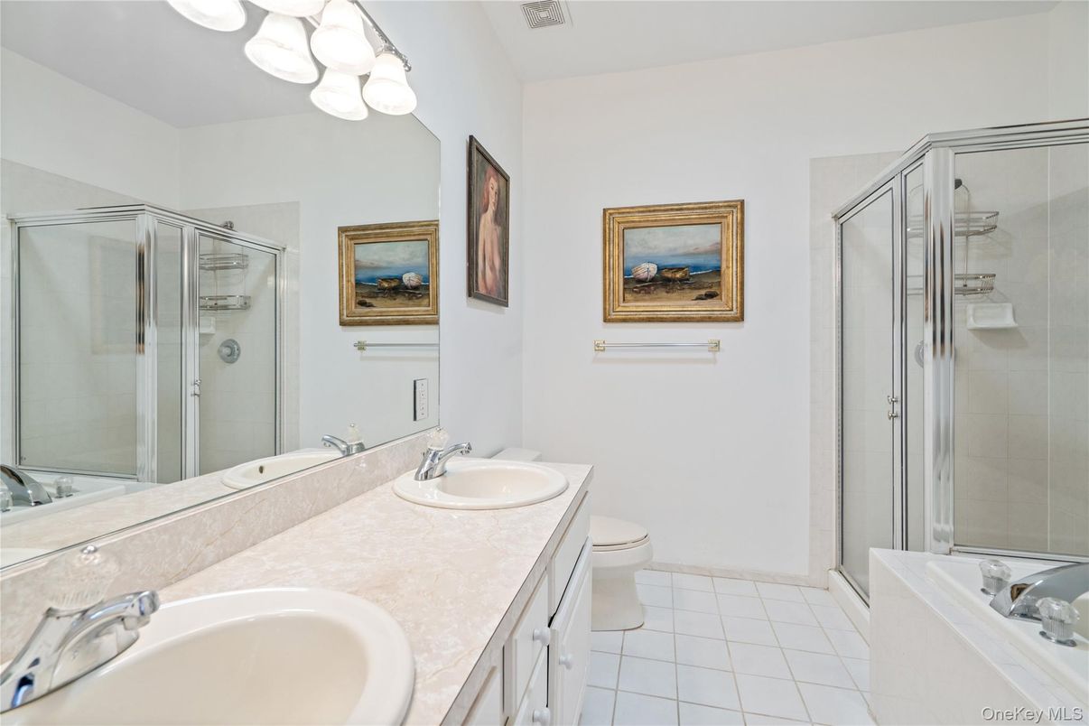 Bathroom, Dual Sink Vanities, Glass Shower, Interior