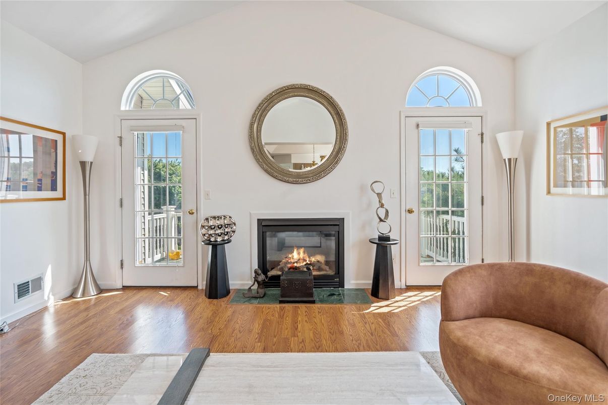 Fireplace, Interior, Wood Texture Flooring
