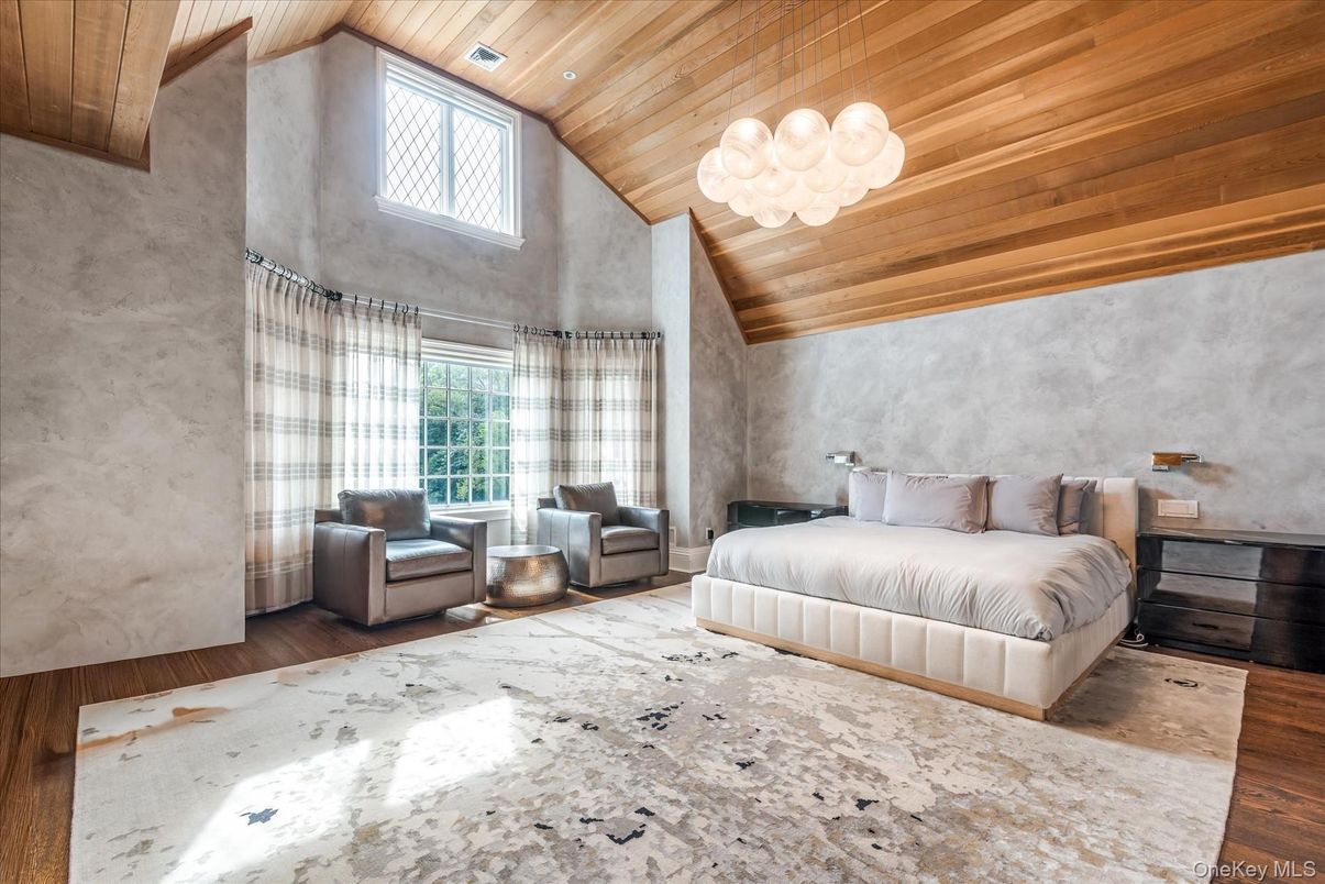 Bedroom, Interior, Wooden Ceilings, Wood Texture Flooring