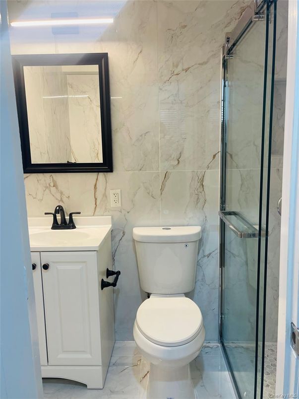 Bathroom, Glass Shower, Interior, Marble, Marble Walls