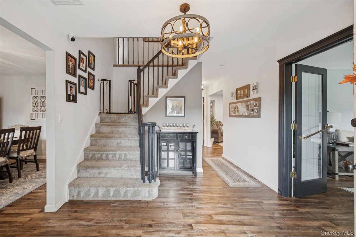 Chandelier, Dining room, Interior, Wood Texture Flooring
