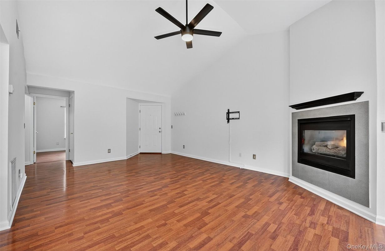 Empty room, Fireplace, Interior, Wood Texture Flooring