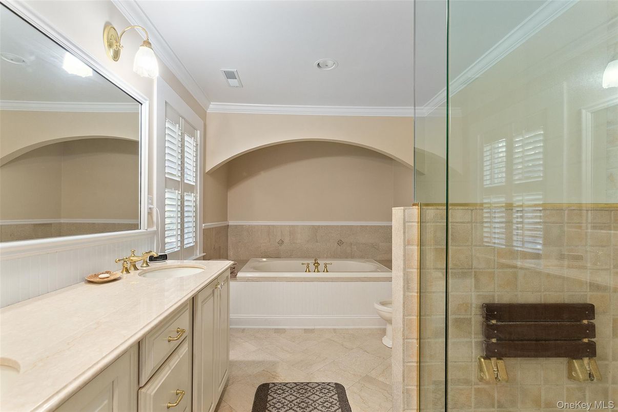 Bathroom, Dual Sink Vanities, Glass Shower, Interior