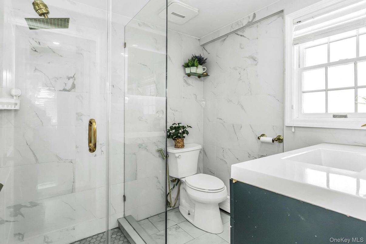Bathroom, Glass Shower, Interior, Marble, Marble Walls