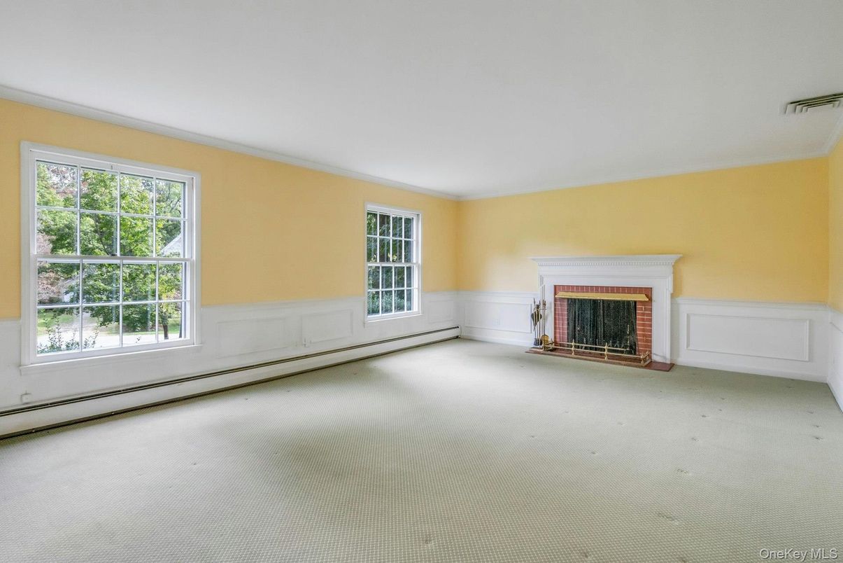 Empty room, Fireplace, Interior
