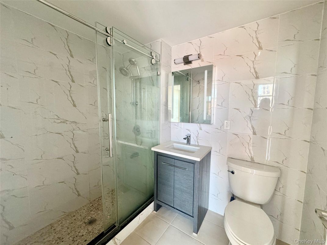 Bathroom, Glass Shower, Interior, Marble Walls