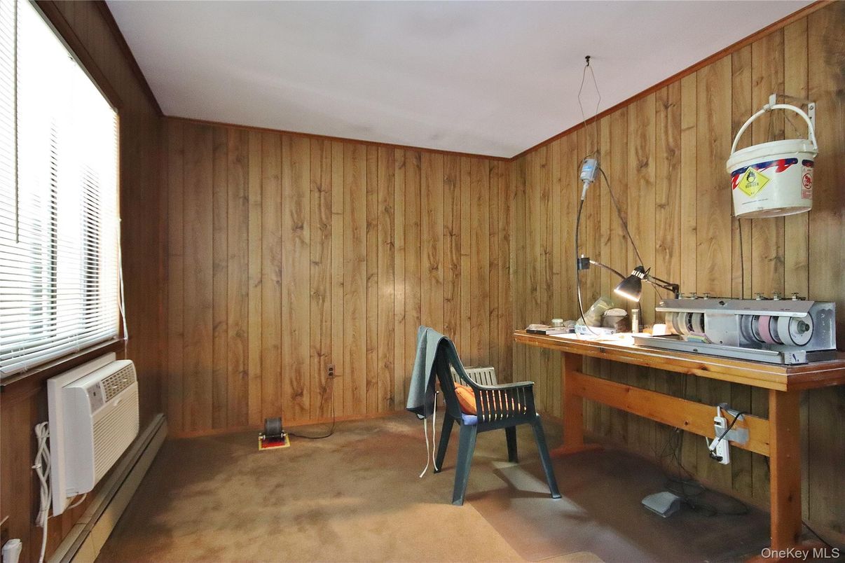 Home Office, Interior, Wooden Walls
