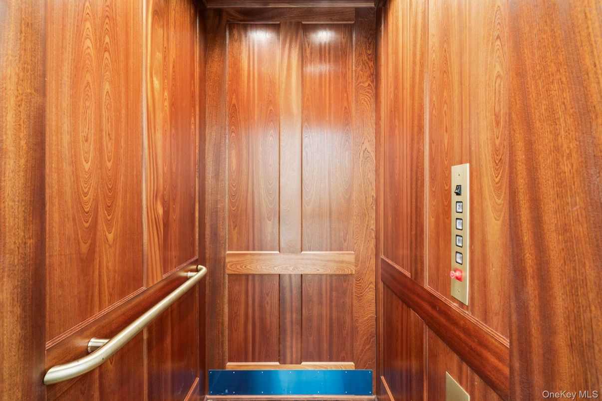 Elevator, Interior, Wooden Walls