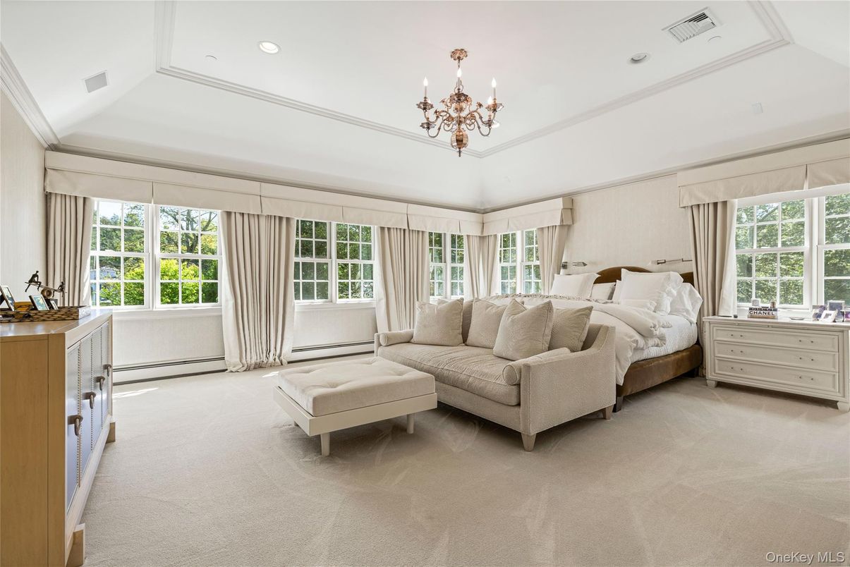 Bedroom, Chandelier, Interior, Recessed Lighting