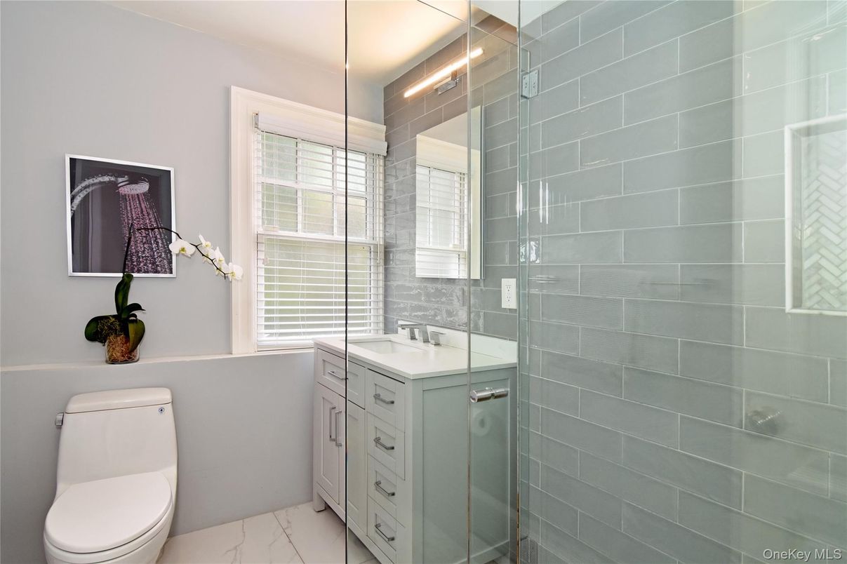 Bathroom, Glass Shower, Interior, Marble