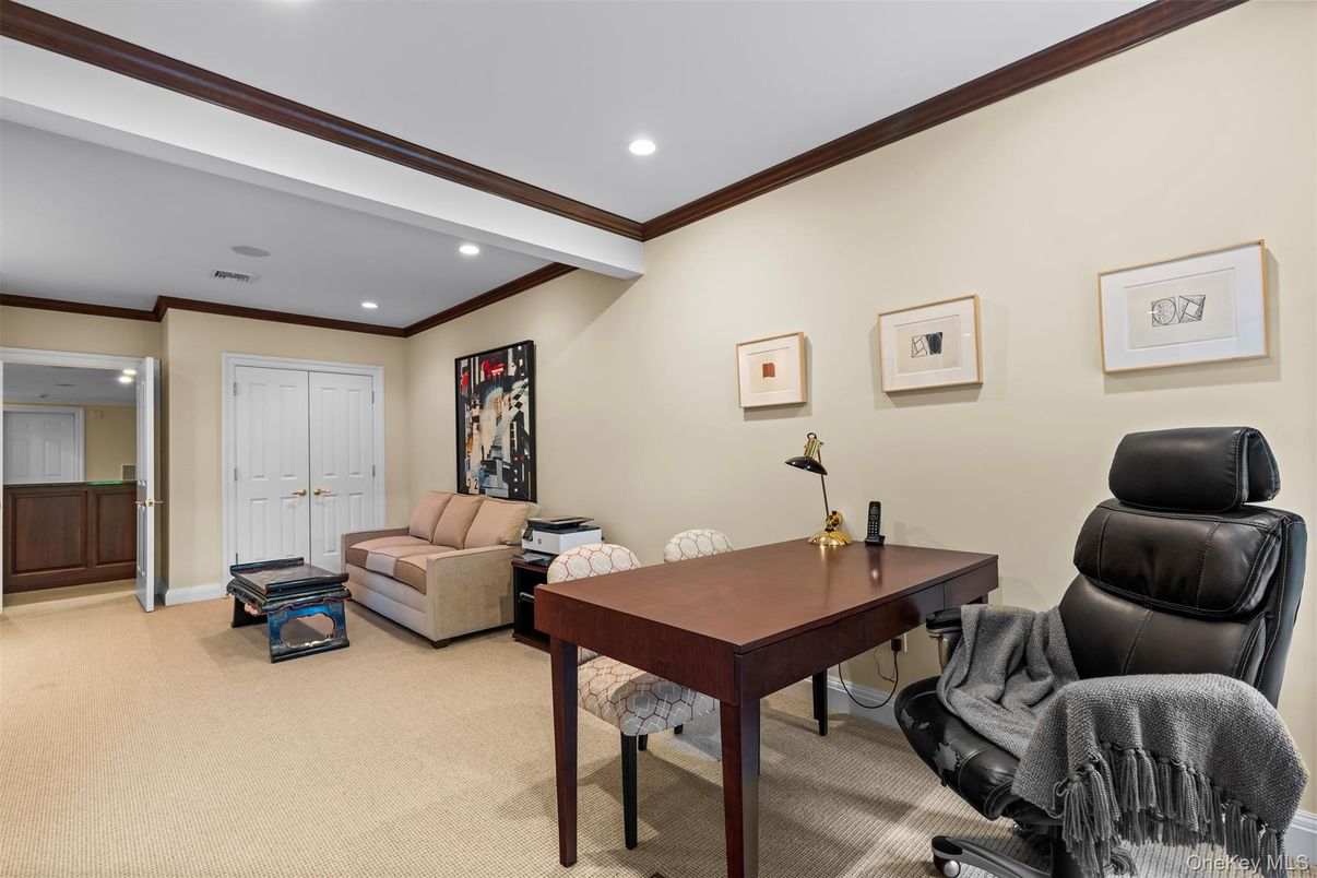 Home Office, Interior, Recessed Lighting