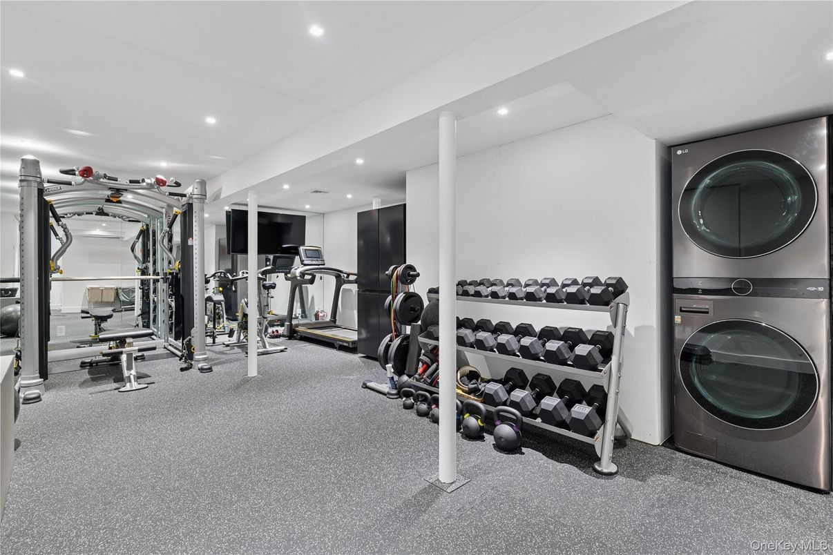 Fitness Equipment, Gym, Interior, Recessed Lighting