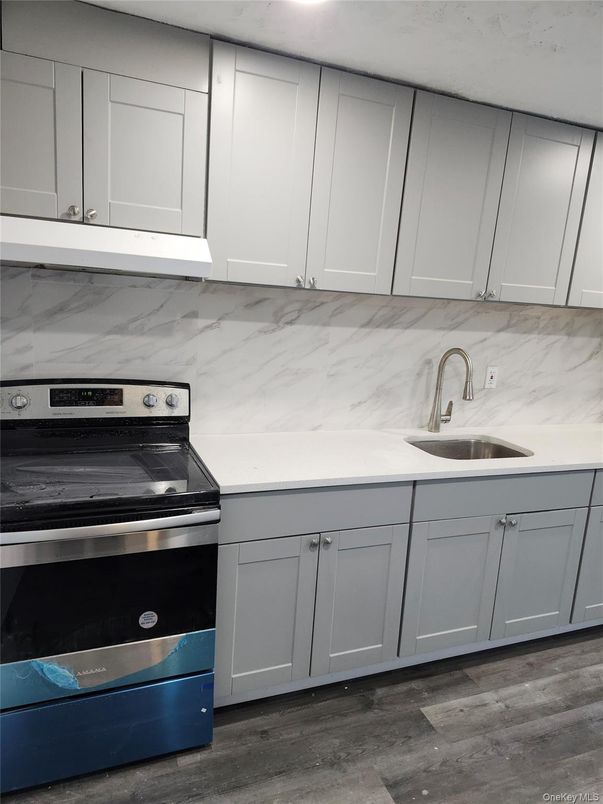 Interior, Kitchen, Marble Walls, Wood Texture Flooring