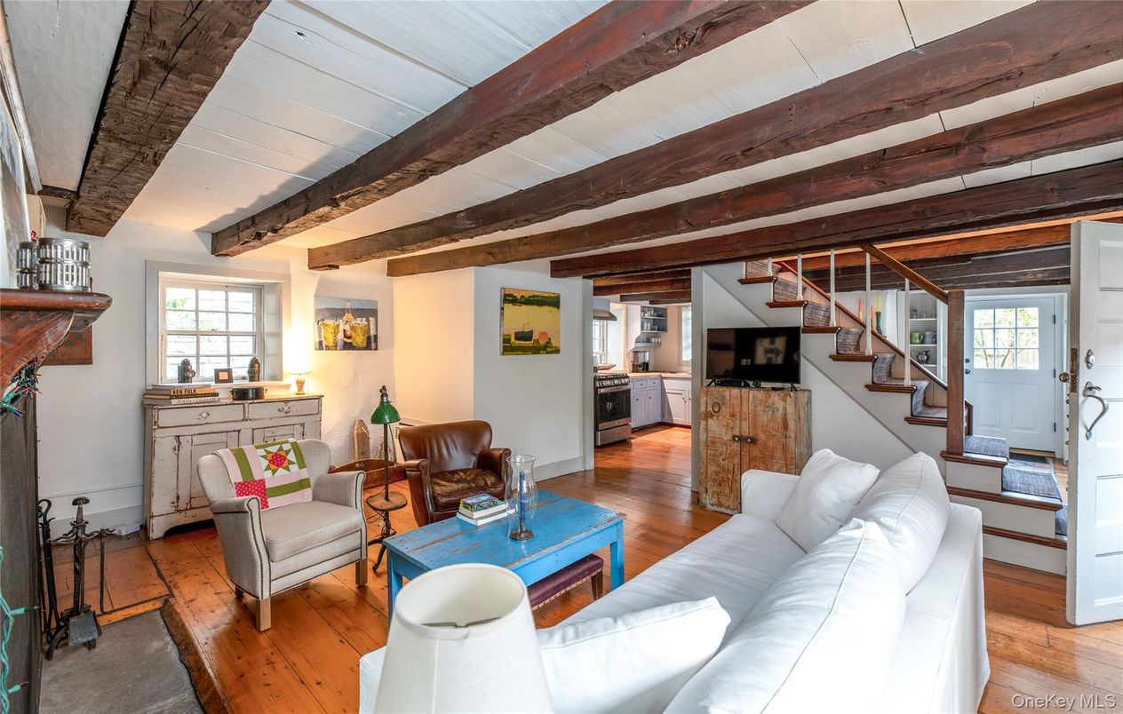 Fireplace, Interior, Living room, Wooden Beams, Wood Texture Flooring