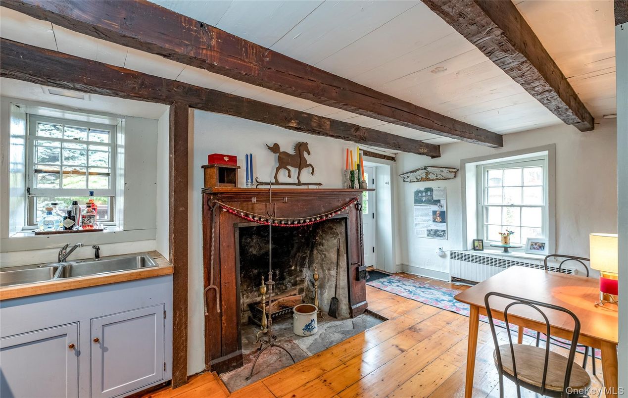 Fireplace, Interior, Wooden Beams, Wood Texture Flooring