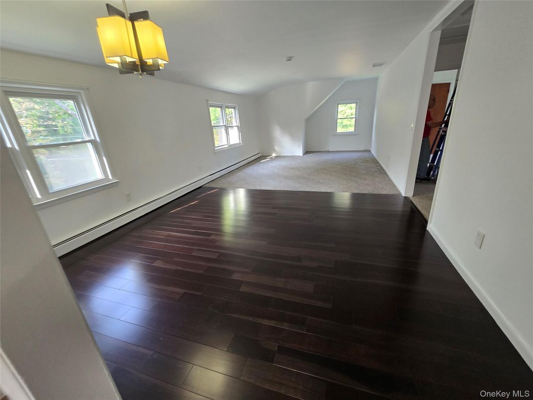 Chandelier, Empty room, Interior, Wood Texture Flooring