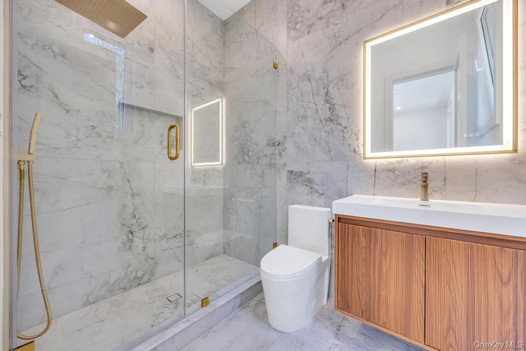 Bathroom, Glass Shower, Interior, Marble, Marble Walls