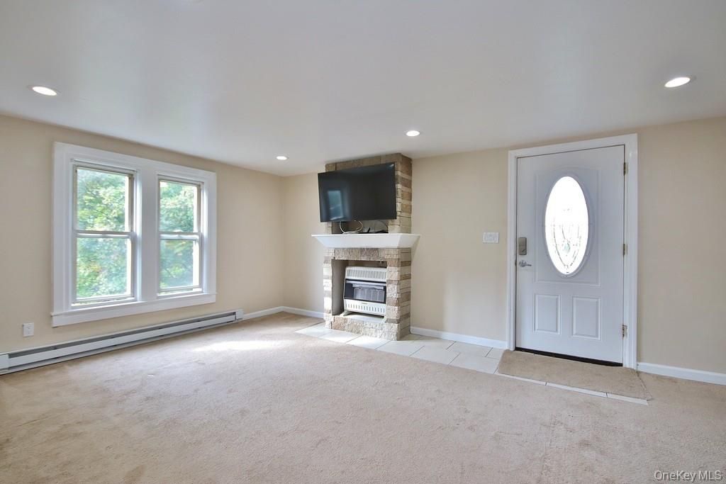 Empty room, Fireplace, Interior, Recessed Lighting