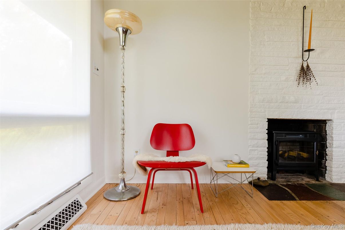 Fireplace, Interior, Stone Walls, Wood Texture Flooring
