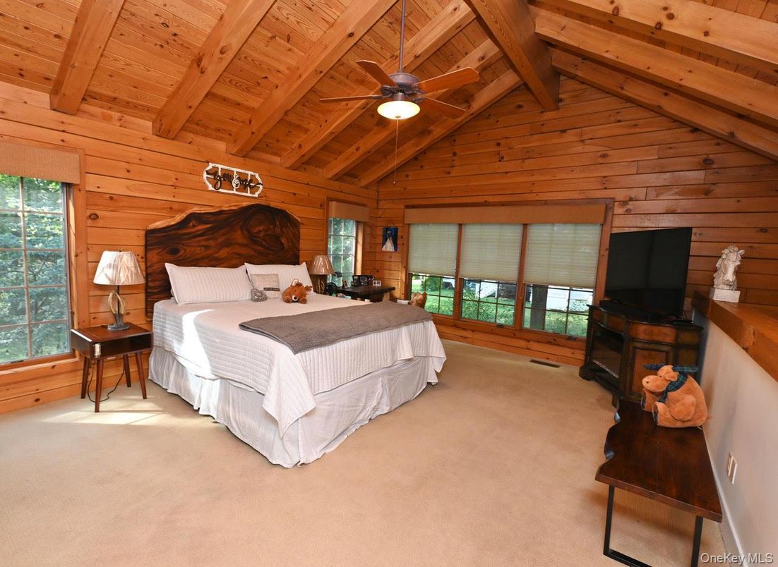 Bedroom, Interior, Wooden Beams, Wooden Ceilings, Wooden Walls