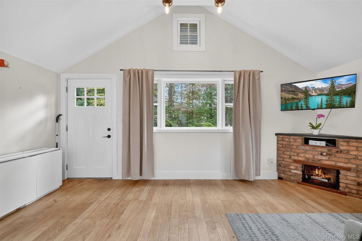 Fireplace, Interior, Wood Texture Flooring