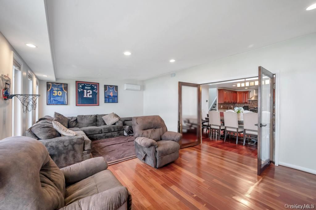 Dining room, Interior, Kitchen, Living room, Recessed Lighting, Wood Texture Flooring