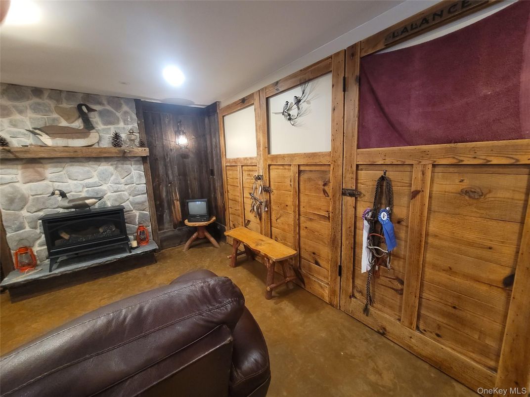 Fireplace, Interior, Stone Walls, Wooden Walls