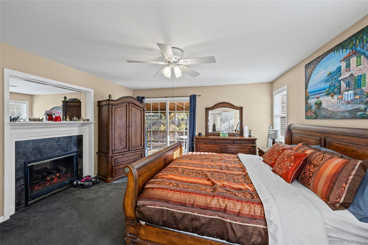Bedroom, Fireplace, Interior