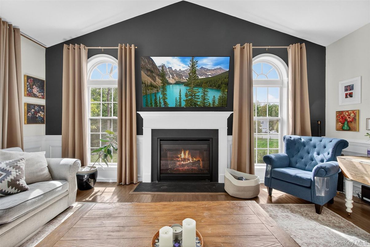 Fireplace, Interior, Wood Texture Flooring