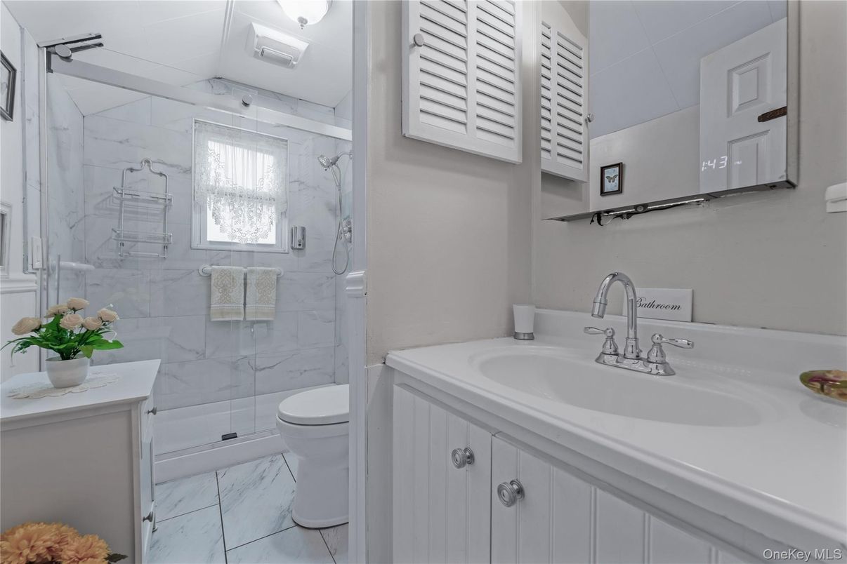 Bathroom, Glass Shower, Interior, Marble, Marble Walls