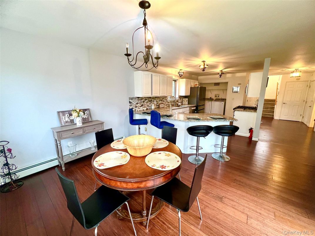 Chandelier, Dining room, Interior, Kitchen, Wood Texture Flooring