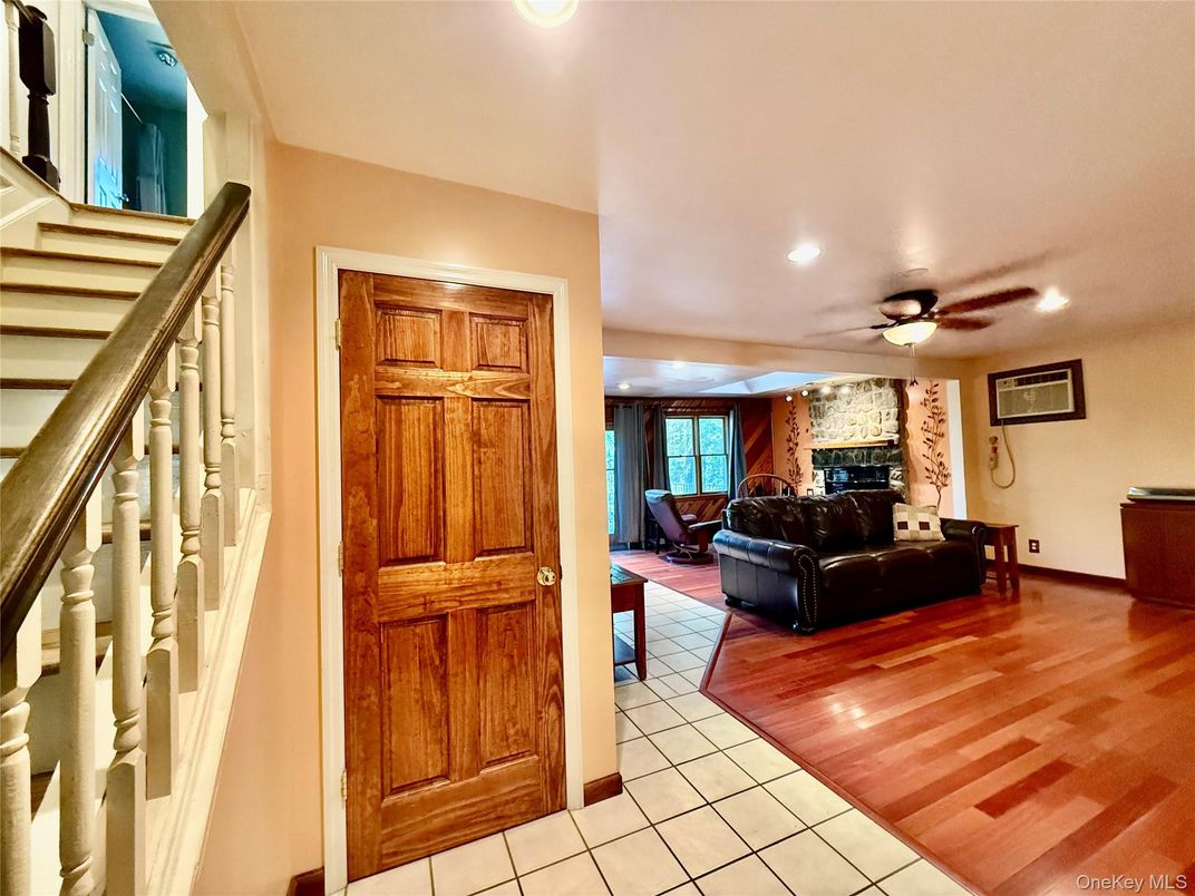 Fireplace, Interior, Recessed Lighting, Wood Texture Flooring